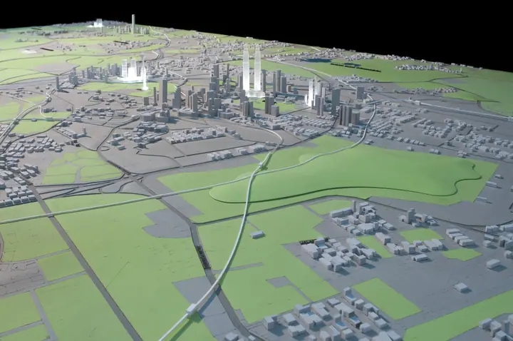مجسم خريطة ثلاثية الأبعاد للمدينة مجسم من إنتاج TNBuilt West, عرض 3