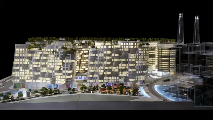 Battersea Power Station Residences Project by FRANK GEHRY. scale model by TNBuilt West, view 2