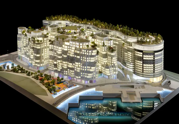 Battersea Power Station Residences Project by FRANK GEHRY. scale model by TNBuilt West, view 6