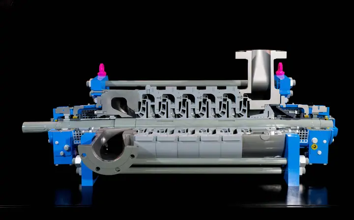 Düchting Pump, Sectional Cut Model – 1:1 scale model by TNBuilt West, view 2