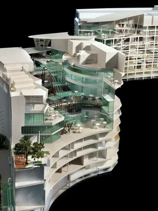 Gurney Paragon Mall, Vistas em Corte – 1:150 maquete da TNBuilt West, vista 5