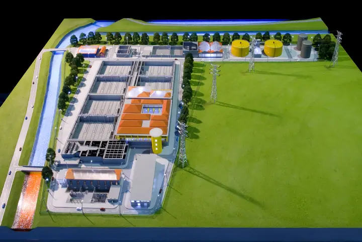 Proposed Sewage Treatment Plant @ Hanoi – 1:250 scale model by TNBuilt West