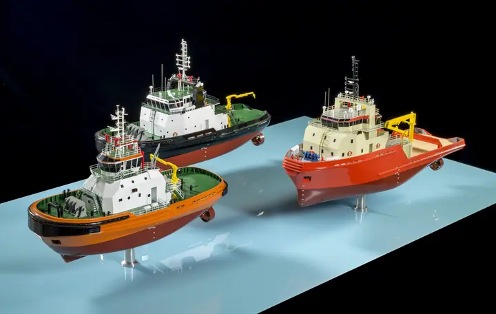 Harbor & Offshore Tug Boats – 1:100 scale model by TNBuilt West, view 2