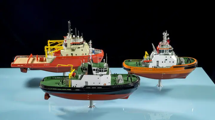 Harbor & Offshore Tug Boats – 1:100 scale model by TNBuilt West, view 3