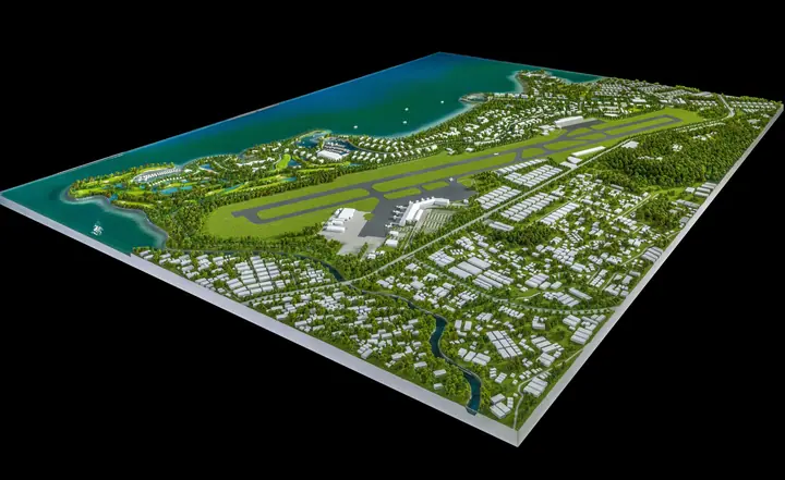 مخطط عام لمدينة جزيرة مع مطار مجسم من إنتاج TNBuilt West, عرض 2