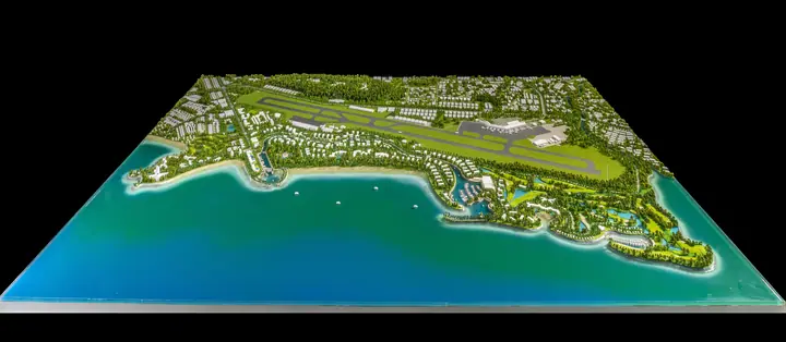 مخطط عام لمدينة جزيرة مع مطار مجسم من إنتاج TNBuilt West, عرض 3