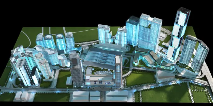 Empreendimento KL Sentral – 1:500 maquete da TNBuilt West, vista 4
