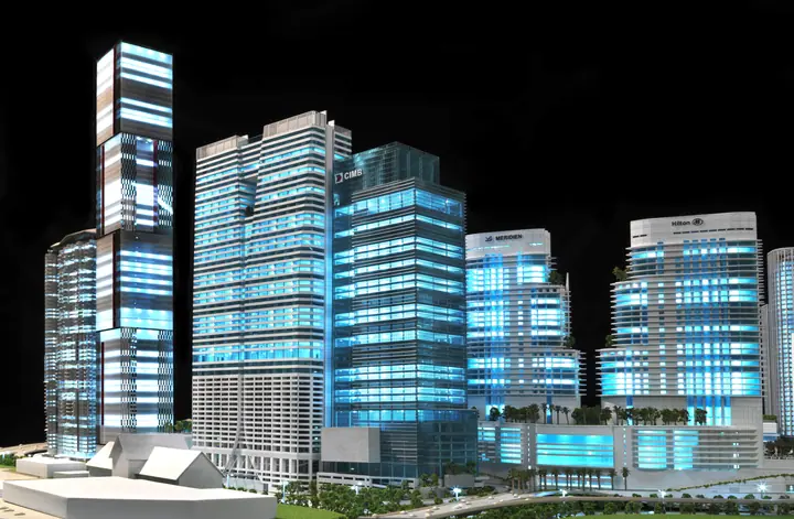 Empreendimento KL Sentral – 1:500 maquete da TNBuilt West, vista 5