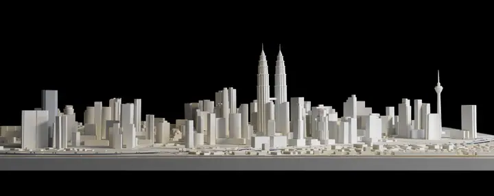 Location Model of Empire Tower, The Intermark – 1:2000 scale model by TNBuilt West