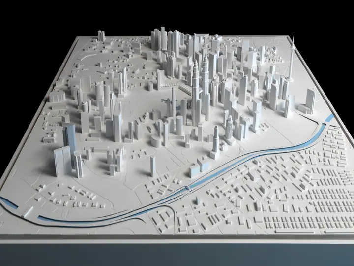 مجسم الموقع لبرج Empire Tower، The Intermark – 1:2000 مجسم من إنتاج TNBuilt West, عرض 2