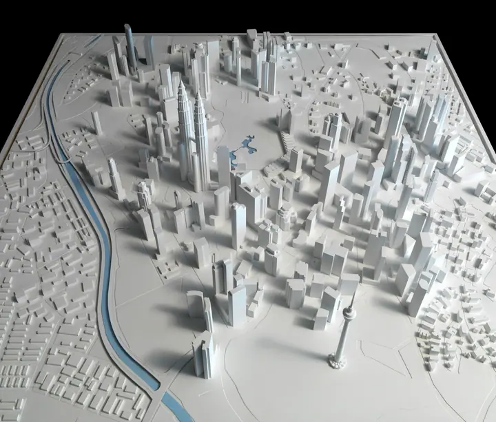 مجسم الموقع لبرج Empire Tower، The Intermark – 1:2000 مجسم من إنتاج TNBuilt West, عرض 3