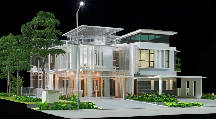 فيلا حديثة، تصميم خارجي وداخلي مجسم من إنتاج TNBuilt West