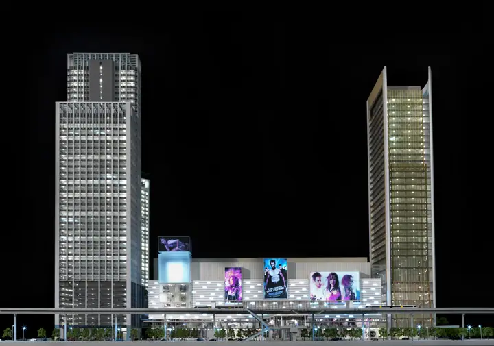 KL Sentral Lot G (NU Sentral)، واجهة LCD حيّة – 1:150 مجسم من إنتاج TNBuilt West, عرض 2