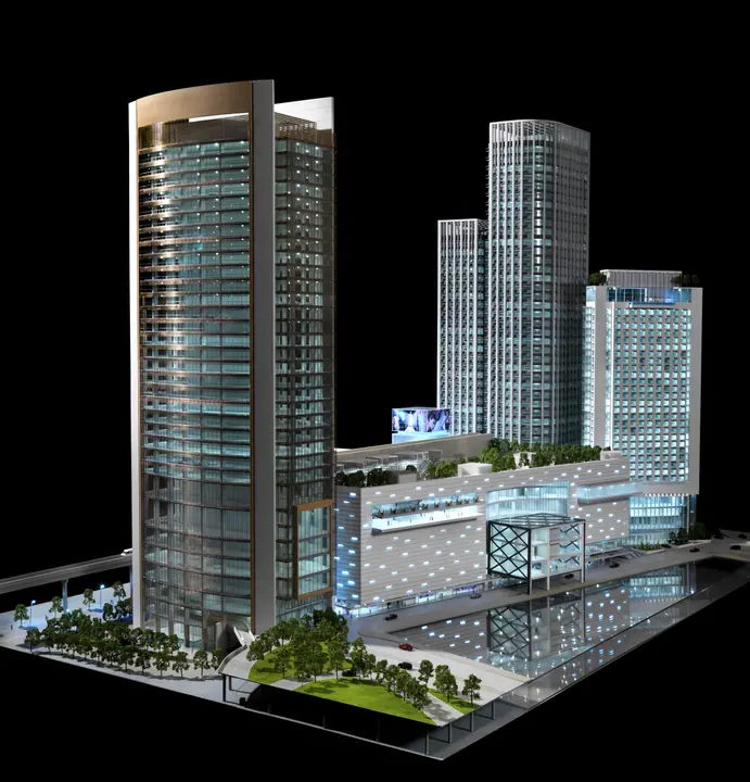 KL Sentral Lot G (NU Sentral)، واجهة LCD حيّة – 1:150 مجسم من إنتاج TNBuilt West, عرض 3