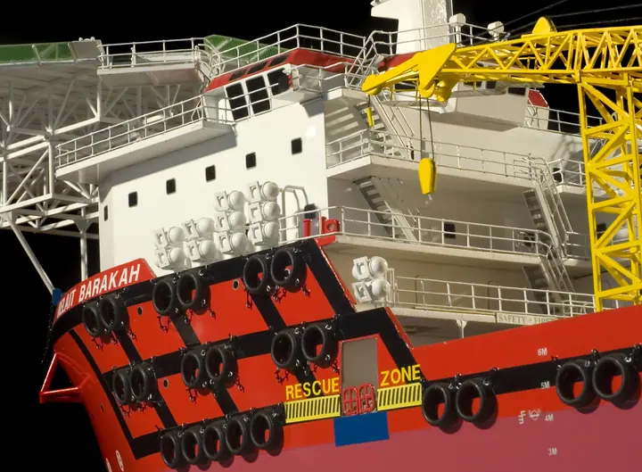 Buque de Apoyo y Mantenimiento Offshore de 75 m – 1:75 maqueta de TNBuilt West, vista 5