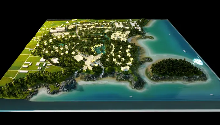 Onna Beach Resort @ Okinawa, Japón – 1:1500 maqueta de TNBuilt West