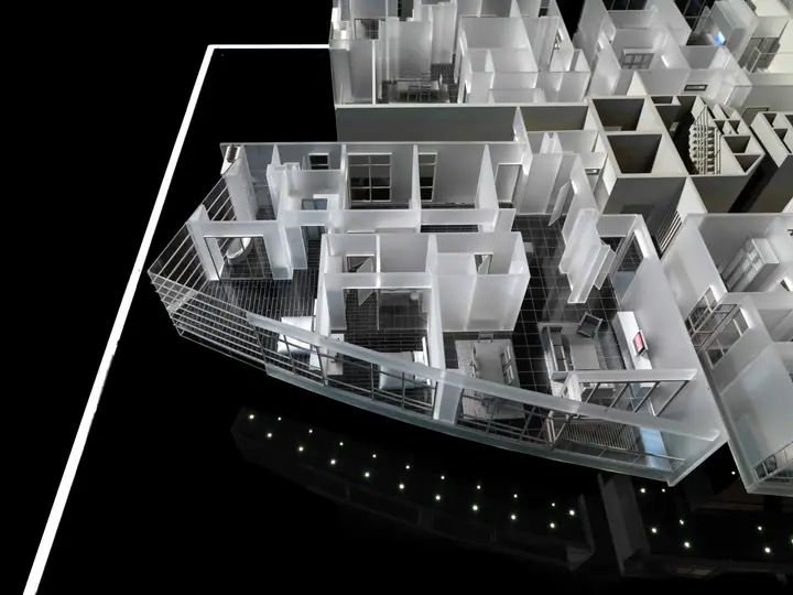 Planta Tipo de Torre de Apartamentos con Servicios (30 Plantas) – 1:50 maqueta de TNBuilt West, vista 5