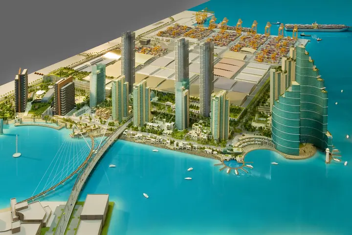 Tusdeer Port, Jeddah – 1:500 scale model by TNBuilt West
