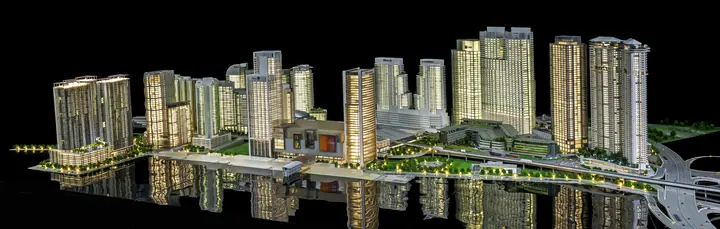 Waterfront City Masterplan scale model by TNBuilt West