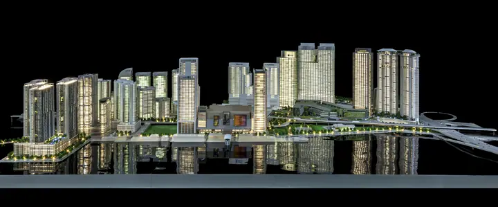 مخطط عام لمدينة واجهة بحرية مجسم من إنتاج TNBuilt West, عرض 2
