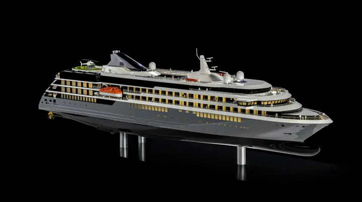 “World Explorer” Cruise Ship – 1:100 scale model by TNBuilt West, view 2